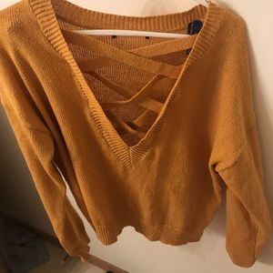 Yellow f21 sweater